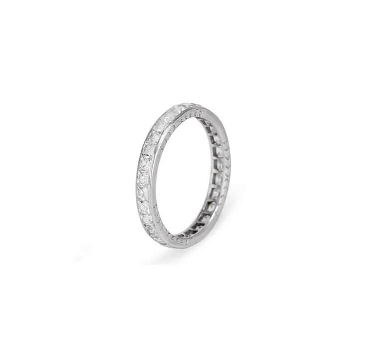 Art Deco 3.00 Carat French Cut Diamond Eternity Band