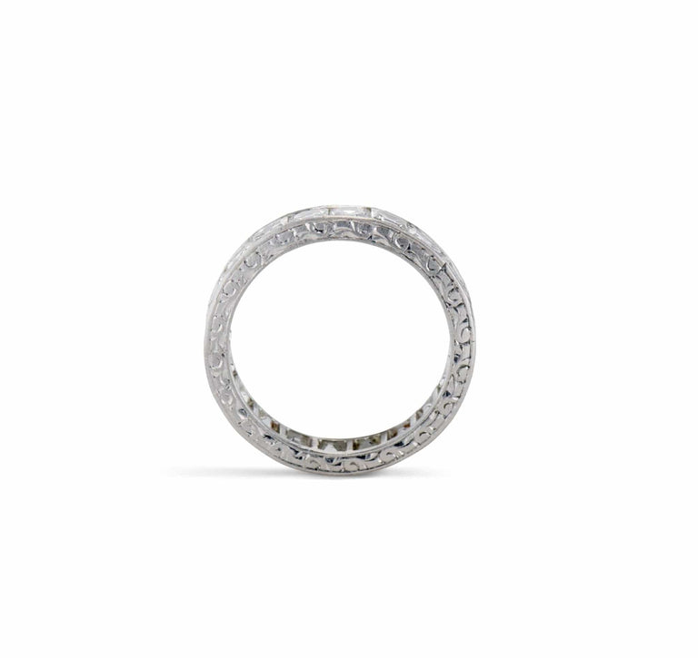 Art Deco 3.25 Carat French Cut Diamond Eternity Band