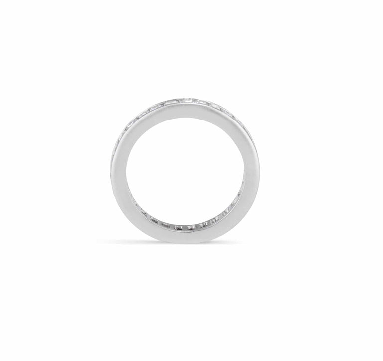 Art Deco 3.50 Carat French Cut Diamond Eternity Band