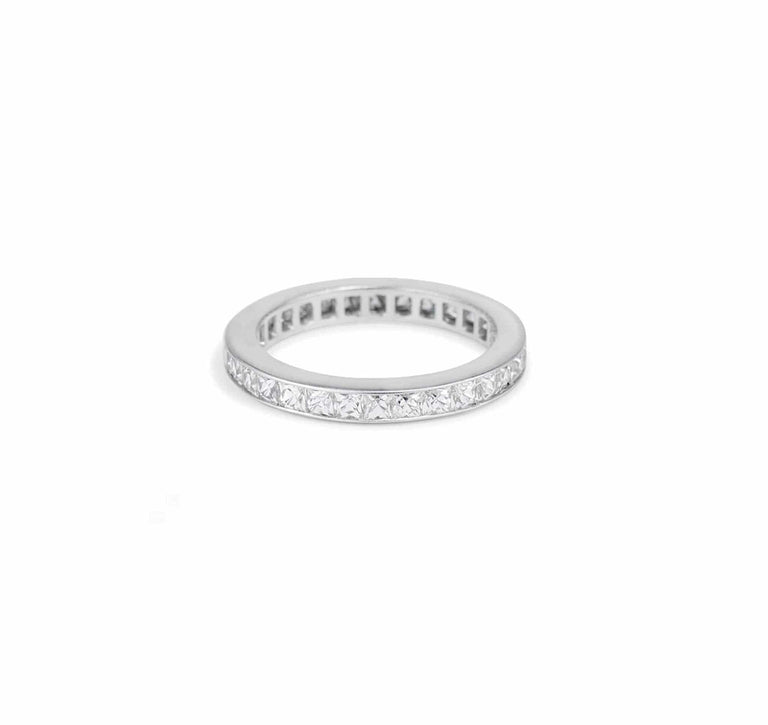 Art Deco 3.50 Carat French Cut Diamond Eternity Band