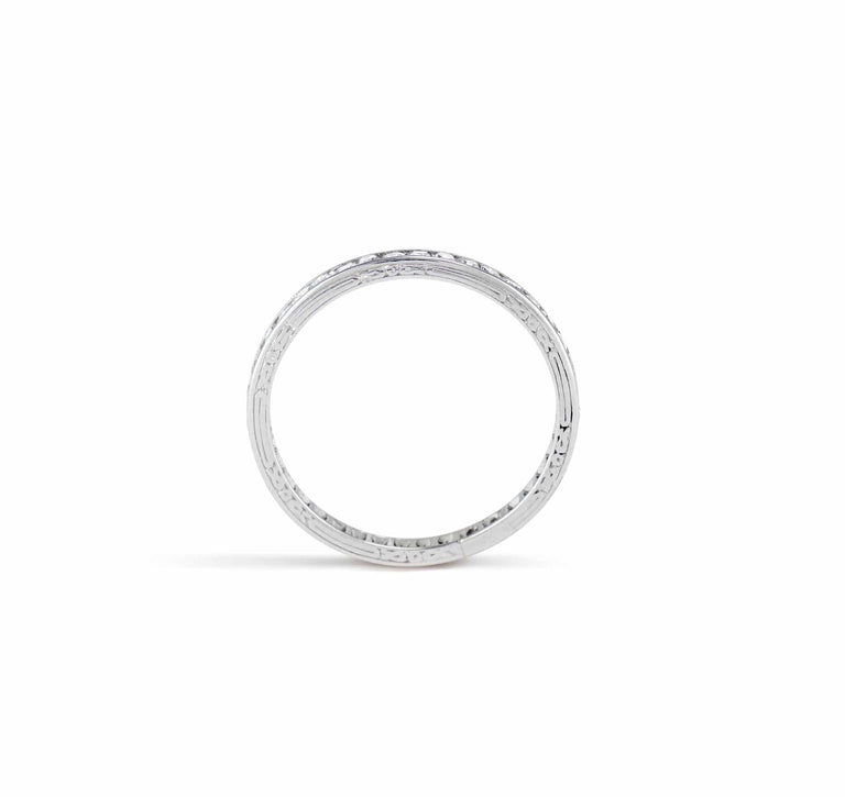 Art Deco .55 Carat Single Cut Diamond Wedding Band (4716)