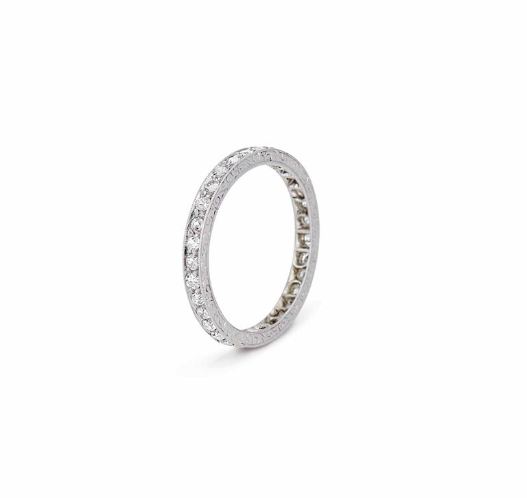 Art Deco .60 Carat Single Cut Diamond Band