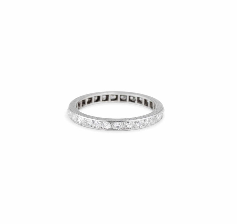 Art Deco .60 Carat Single Cut Diamond Eternity Wedding Band (4746)