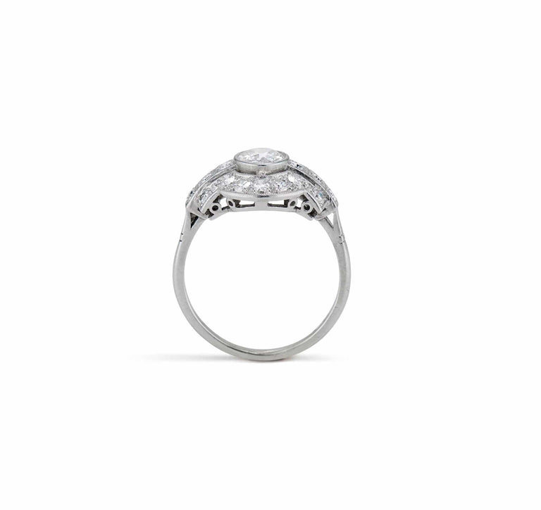 Art Deco .65 Old European-Cut Diamond Engagement Ring