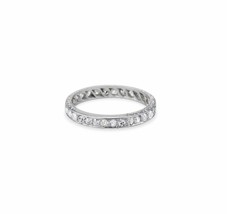 Art Deco .75 Carat Single-Cut Diamond Eternity Band