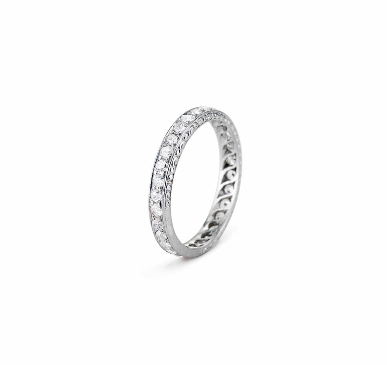 Art Deco .75 Carat Single-Cut Diamond Eternity Band