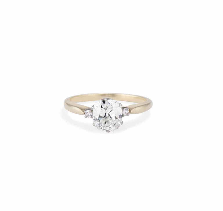 Art Deco Byard F. Brogan 1.63 Carat Cushion Cut Diamond Engagement Ring