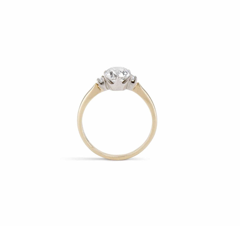 Art Deco Byard F. Brogan 1.63 Carat Cushion Cut Diamond Engagement Ring