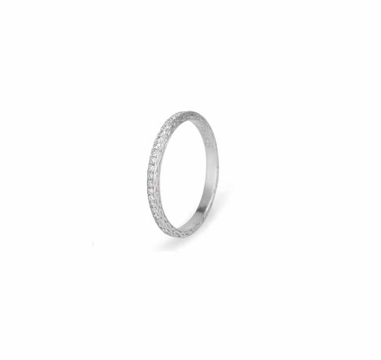 ART DECO DIAMOND  AND PLATINUM ETERNITY BAND