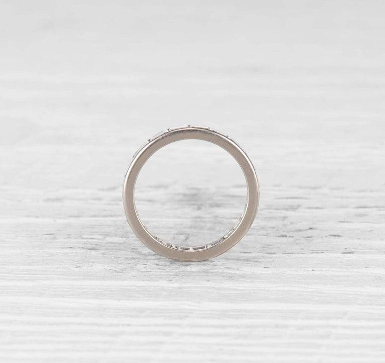 ART DECO DIAMOND AND PLATINUM ETERNITY BAND