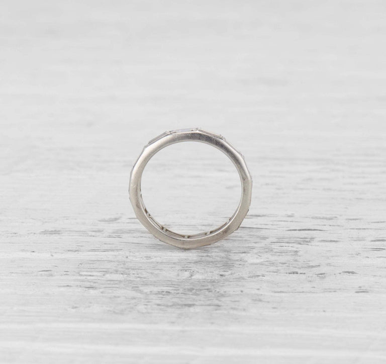 ART DECO DIAMOND AND PLATINUM ETERNITY BAND