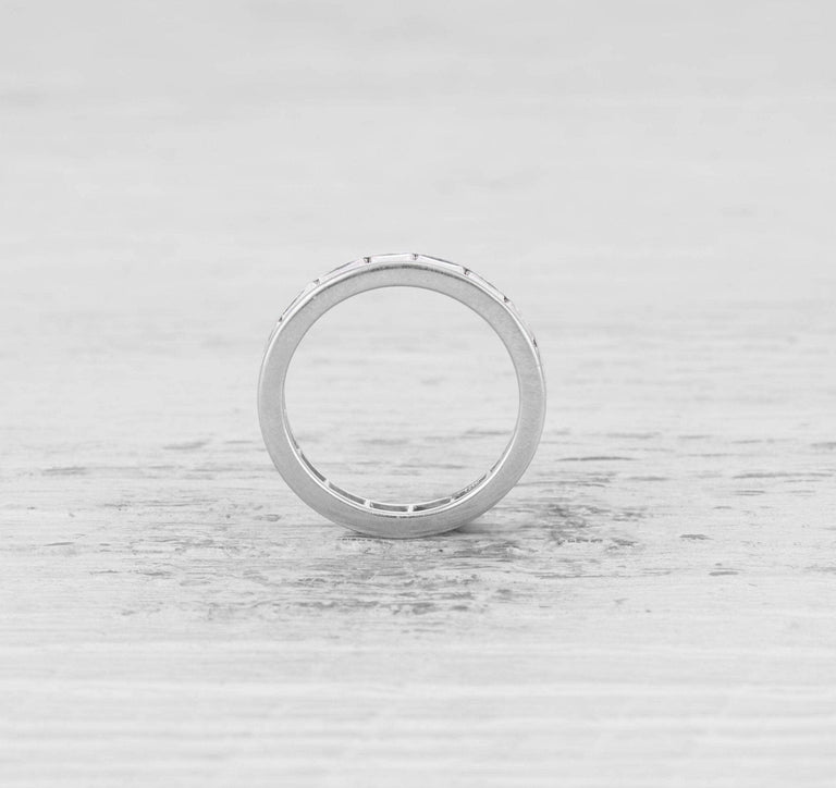 ART DECO DIAMOND AND PLATINUM ETERNITY BAND