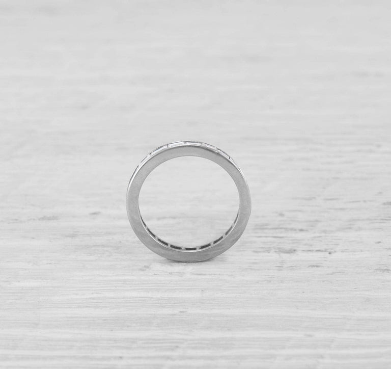 ART DECO DIAMOND AND PLATINUM ETERNITY BAND