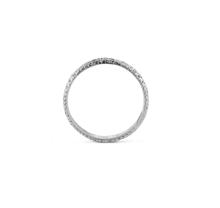 ART DECO DIAMOND AND PLATINUM ETERNITY BAND