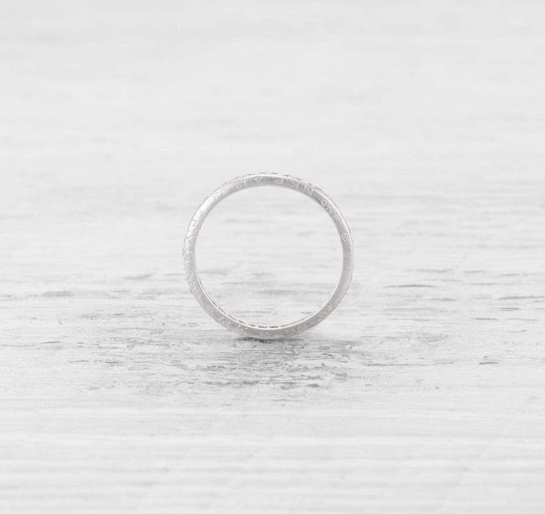 ART DECO DIAMOND AND PLATINUM ETERNITY WEDDING BAND