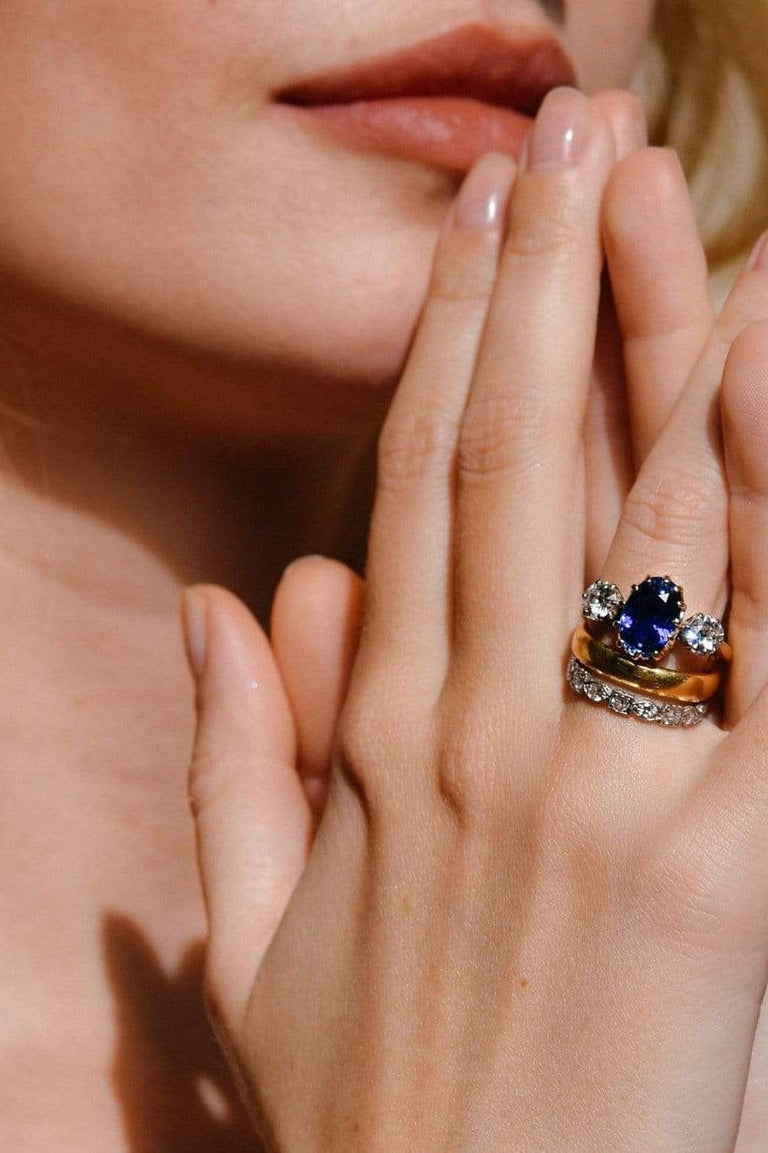 Art Deco Diamond and Platinum Wedding Band