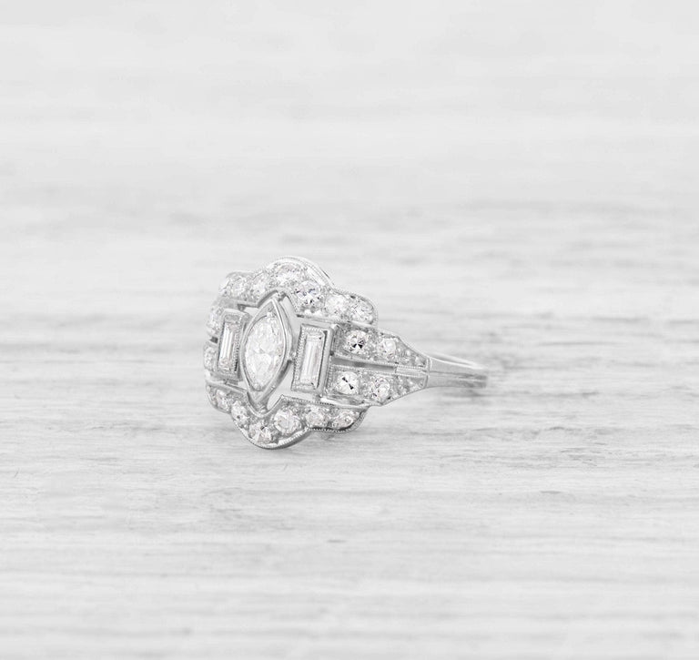 ART DECO DIAMOND ENGAGEMENT RING