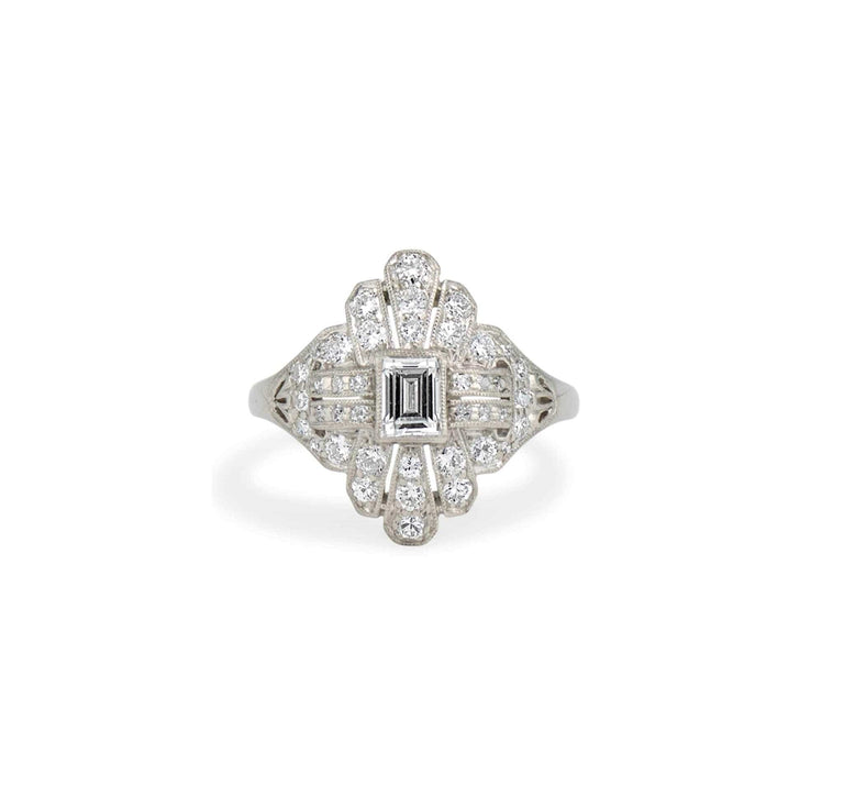 Art Deco Diamond Engagement Ring