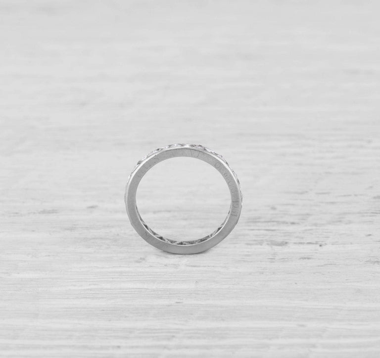 ART DECO DIAMOND ETERNITY BAND RING SIZE 5.5