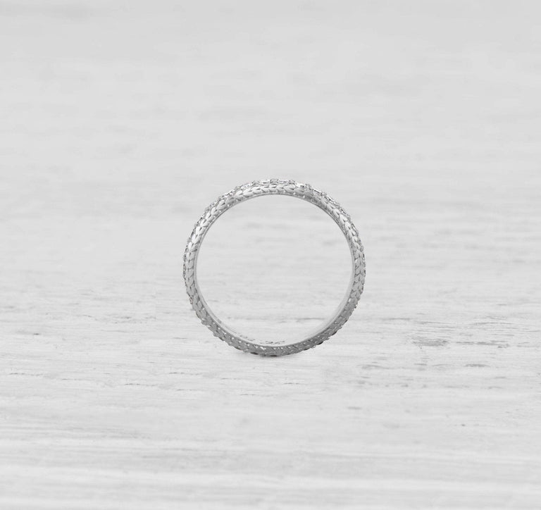 ART DECO DIAMOND ETERNITY BAND RING SIZE 5.5