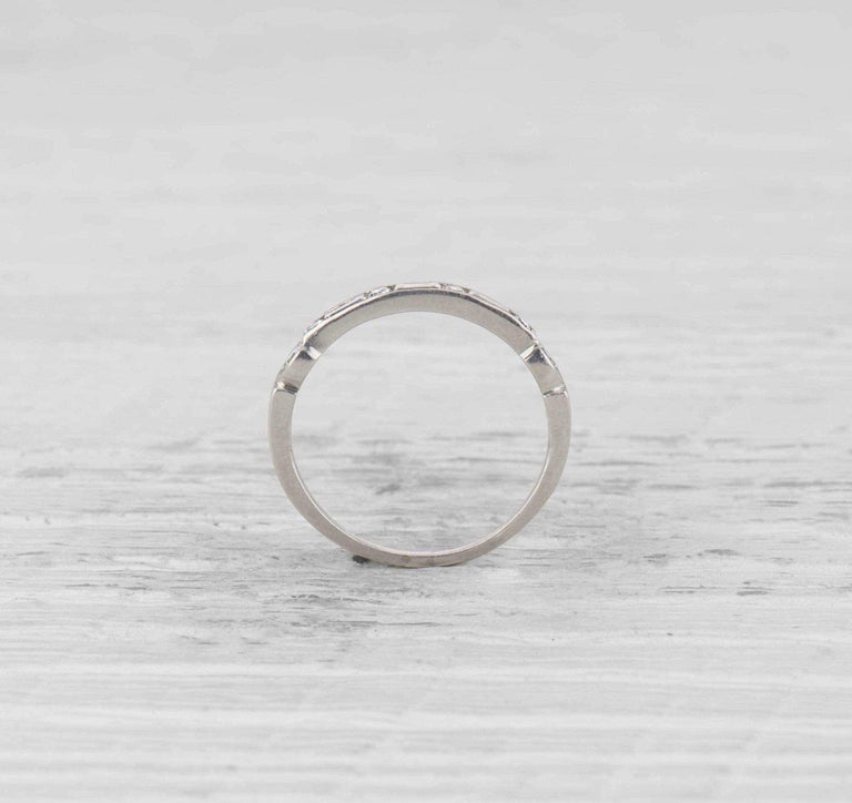 Art Deco Diamond Half Hoop Band