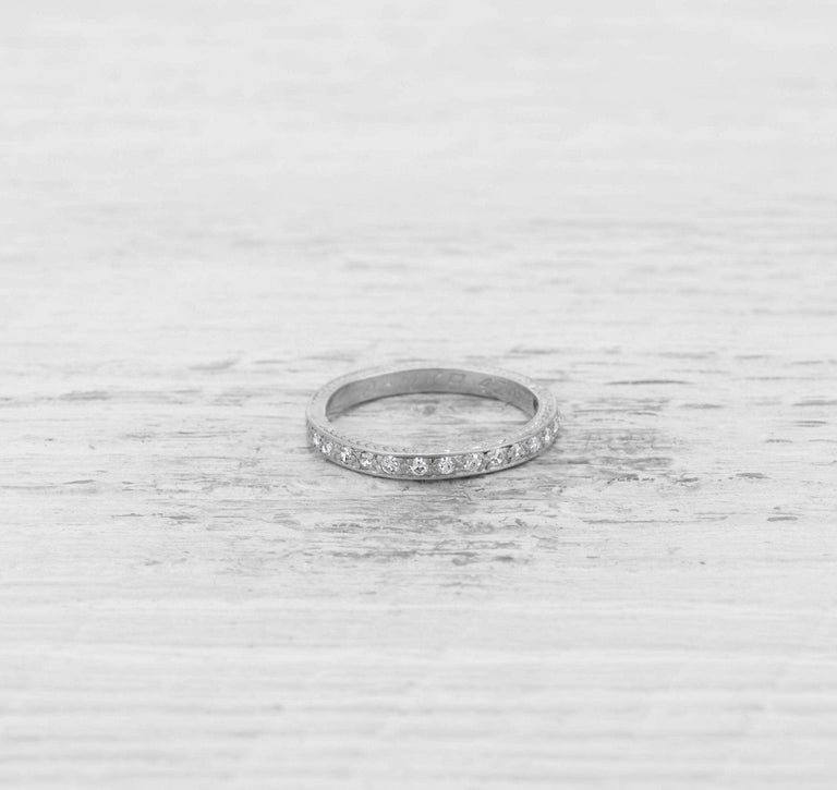 ART DECO DIAMOND HALF HOOP BAND