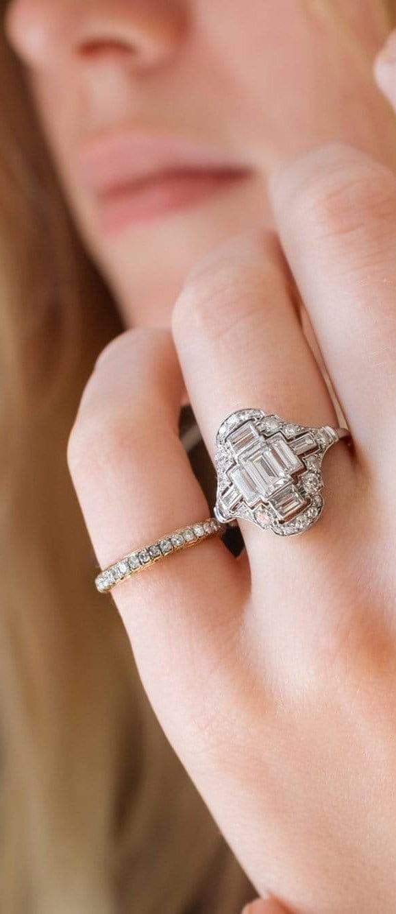 Art Deco Diamond Vintage Engagement Ring