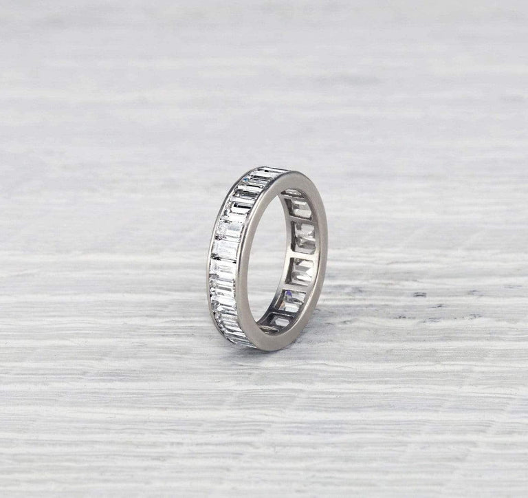 Art Deco Emerald Cut Diamond Eternity Band