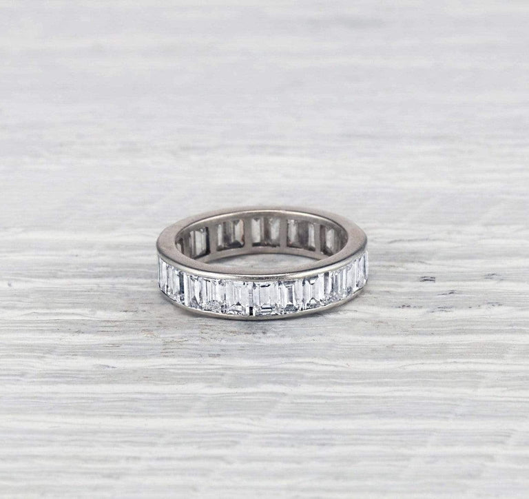 Art Deco Emerald Cut Diamond Eternity Band
