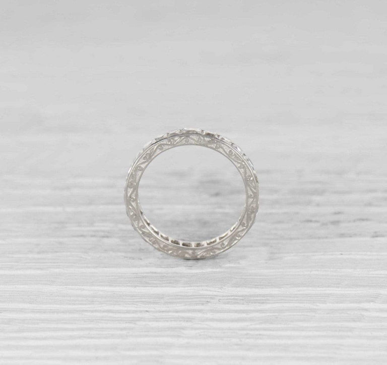 Art Deco French Cut Diamond Eternity Band