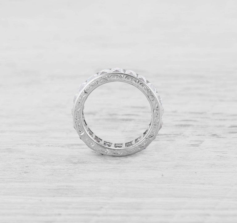 ART DECO FRENCH CUT DIAMOND ETERNITY BAND
