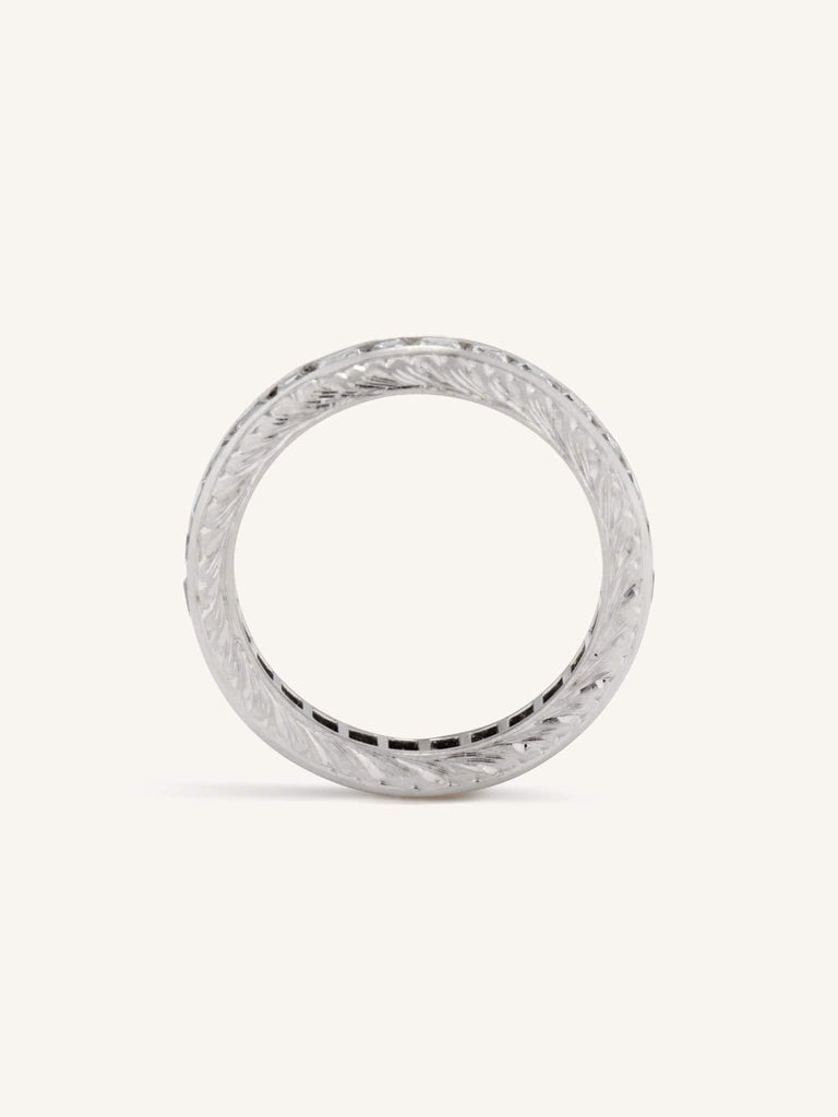 Art Deco French Cut Diamond Eternity Wedding Band
