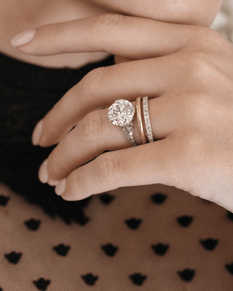 Art Deco Marcus & Co. 4.94 Carat Transitional Cut Diamond Vintage Engagement Ring