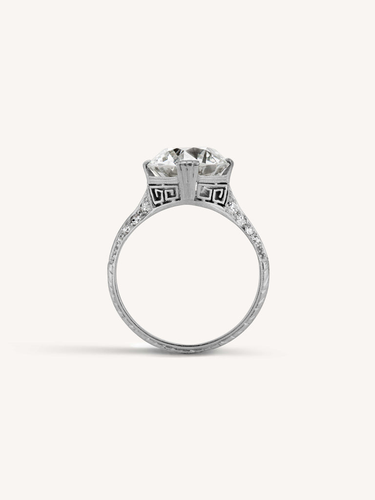 Art Deco Marcus & Co. 4.94 Carat Transitional Cut Diamond Engagement Ring