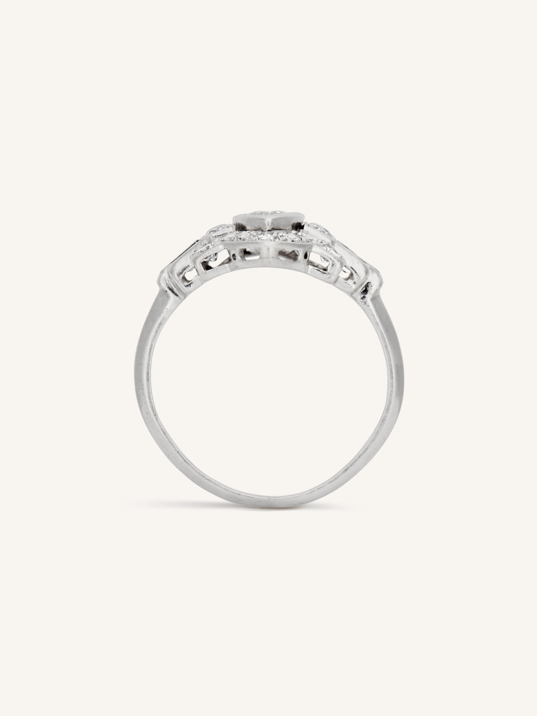 Art Deco Marquise Cut Diamond Vintage Engagement Ring