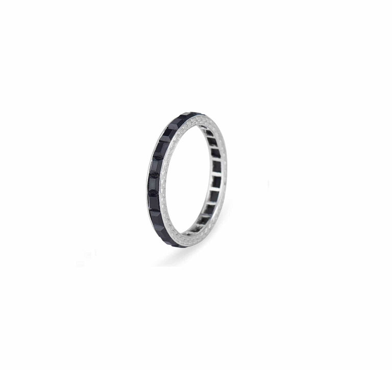 Art Deco Onyx Eternity Band