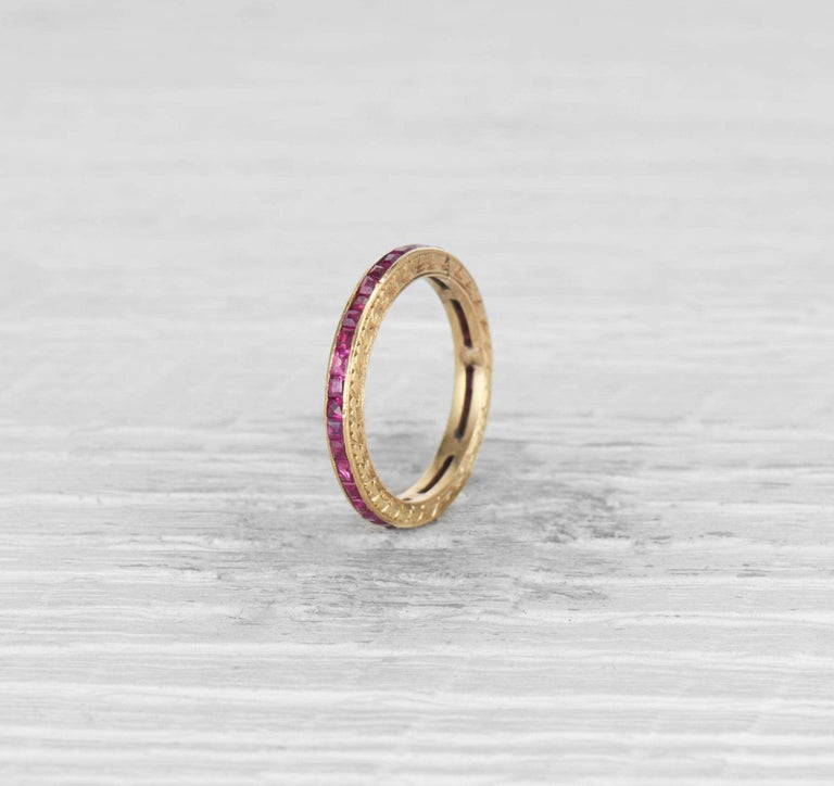 ART DECO RUBY ETERNITY BAND
