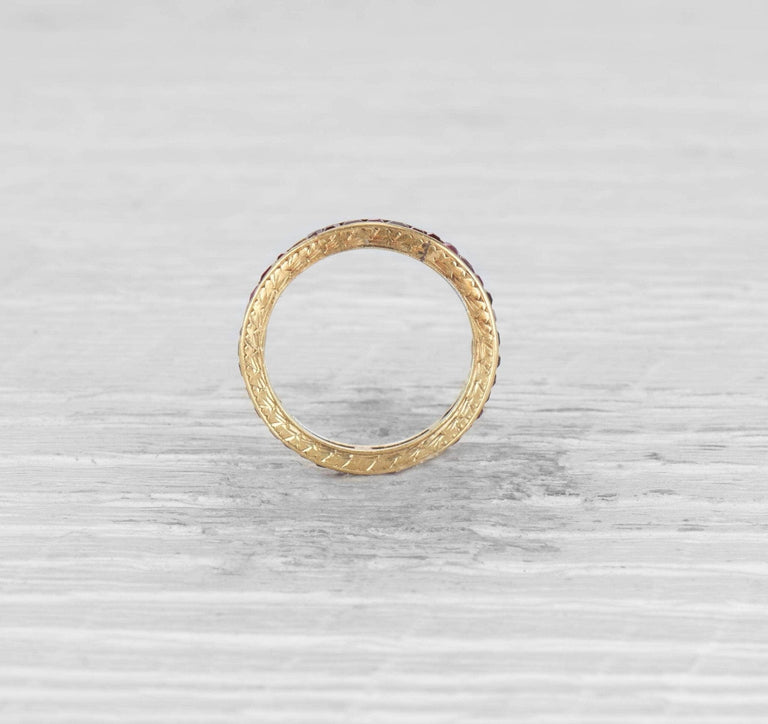 ART DECO RUBY ETERNITY BAND
