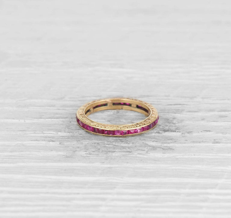 ART DECO RUBY ETERNITY BAND