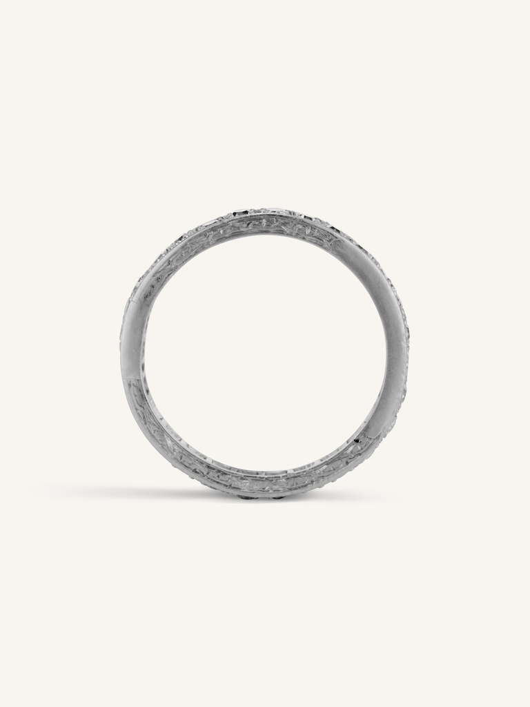 Art Deco Single Cut Diamond Eternity Antique Band