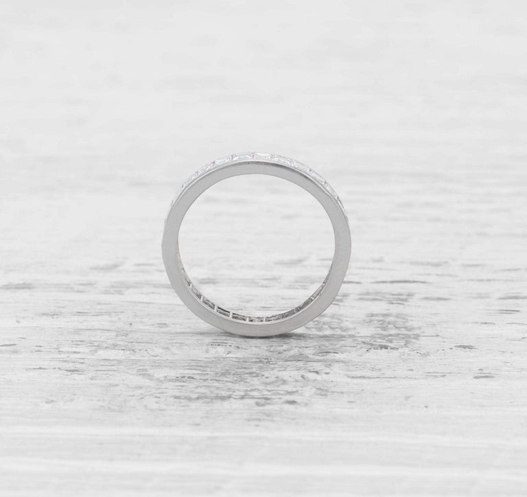 ART DECO SQUARE-CUT DIAMOND ETERNITY BAND