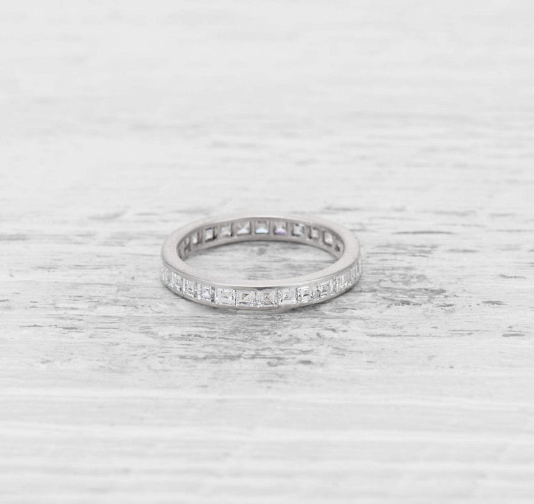 ART DECO SQUARE-CUT DIAMOND ETERNITY BAND