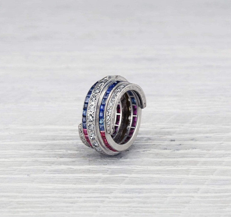 Art Deco Swivel Flip Ring