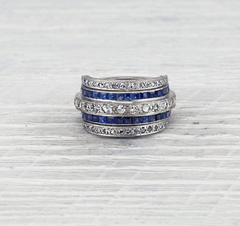 Art Deco Swivel Flip Ring