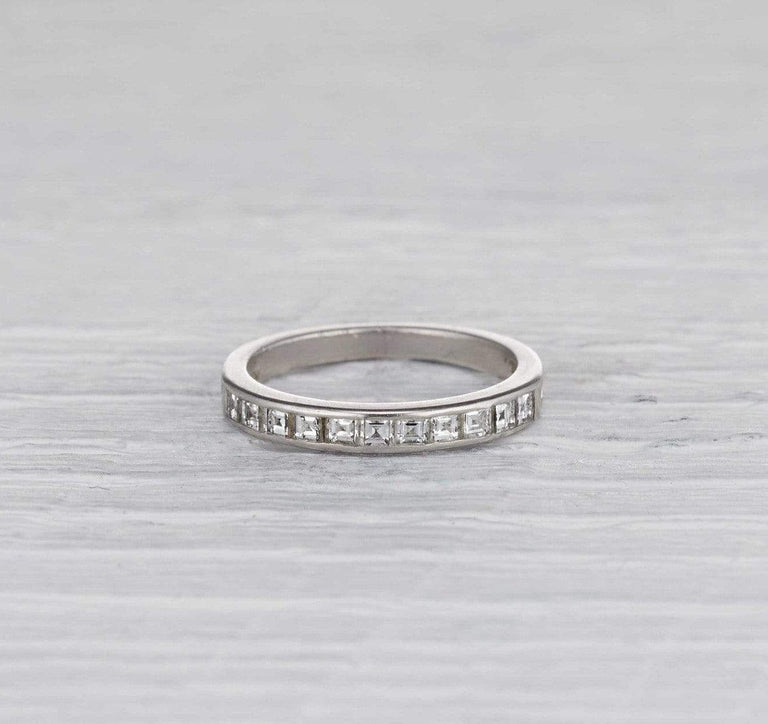 Art Deco Tiffany & Co. Half Hoop Diamond Band