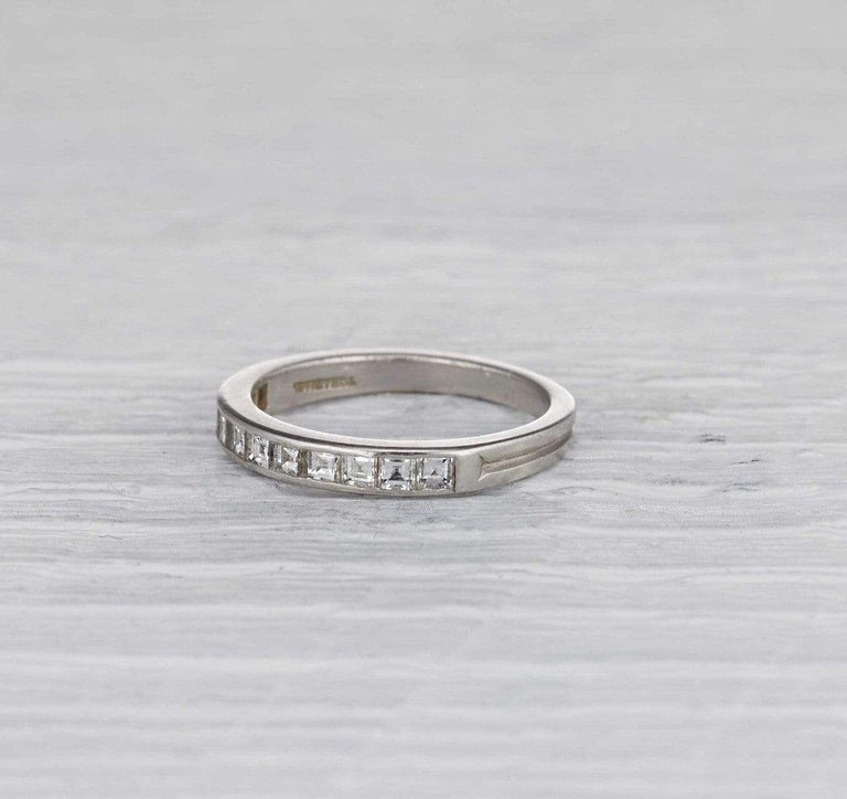 Art Deco Tiffany & Co. Half Hoop Diamond Band