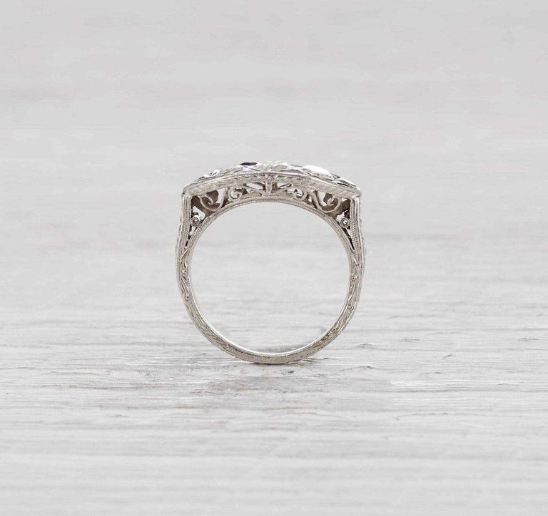 Art Deco Tiffany & Co. Three Stone Marquis Ring