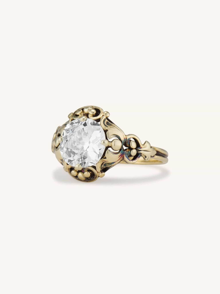 Art Nouveau 1.87 Carat Old European Cut Diamond Ring