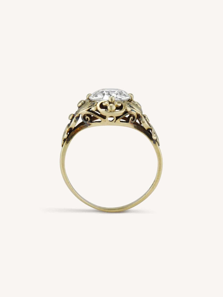 Art Nouveau 1.87 Carat Old European Cut Diamond Ring