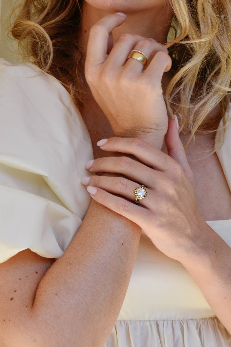 Art Nouveau 1.87 Carat Old European Cut Diamond Ring